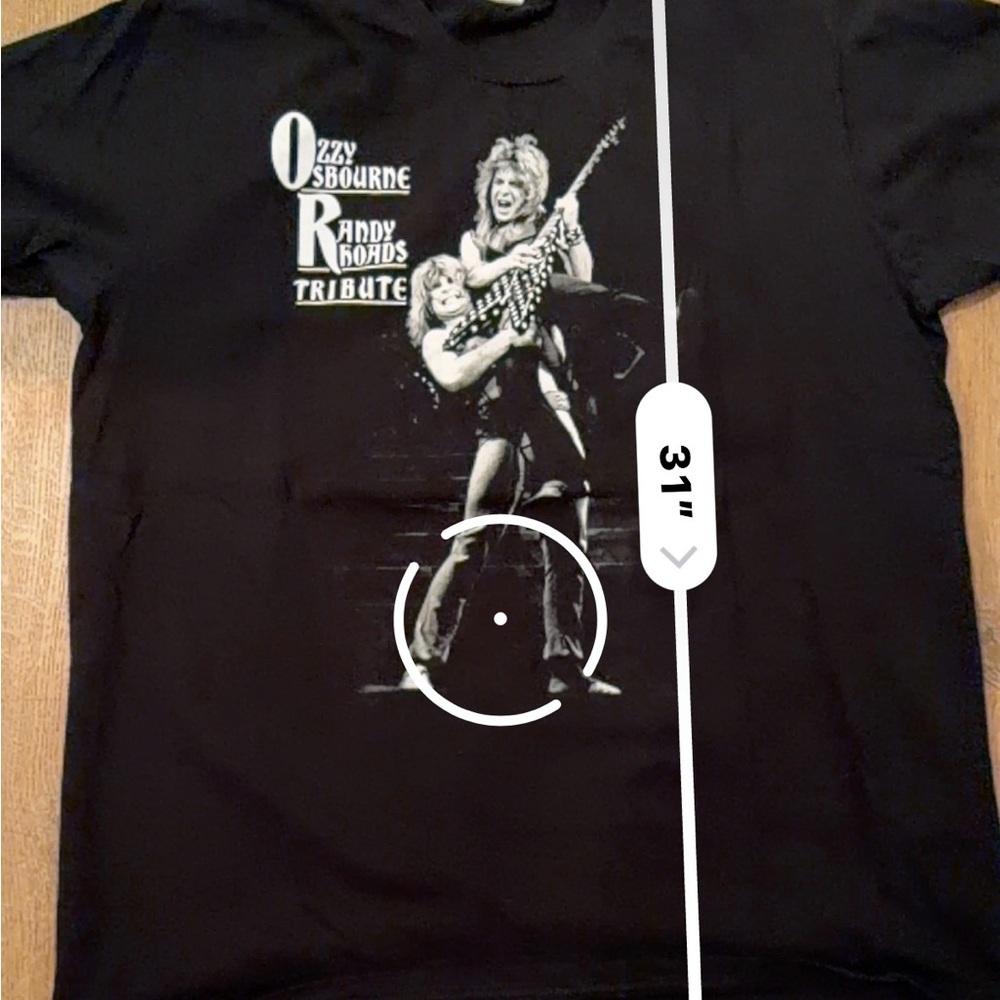 Ozzy Osbourne Randy Rhoads Tribute Black Graphic Tee vintage band t-shirt - Picture 2 of 4